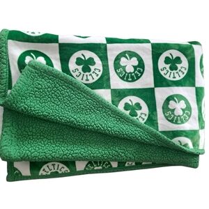 BOSTON CELTICS large Fleece throw blanket cozy comfy cabin decor basketball NBA